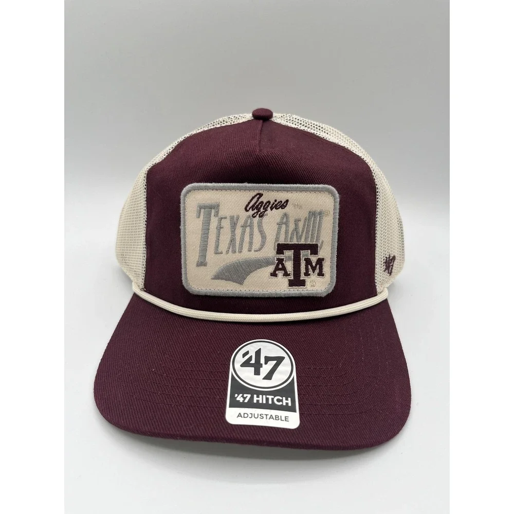 Texas A&M Aggies Hat 47 Brand Cap Snap Back Trucker NCAA Golf Mesh NEW